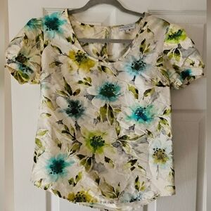 Emerson Fry Floral Silk Blouse XS
